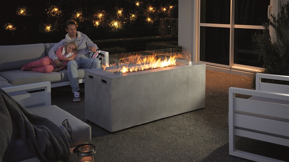 The Gasmate Cinder Fire Table suits most outdoor areas.